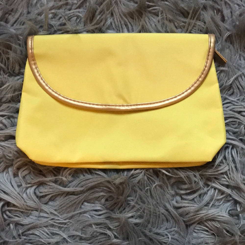 Yellow makeup bag